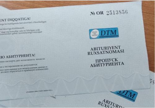 Abituriyent ruxsatnomasi qachon beriladi?